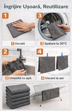 Set 5 Lavete Magice din Microfibră - STORIX